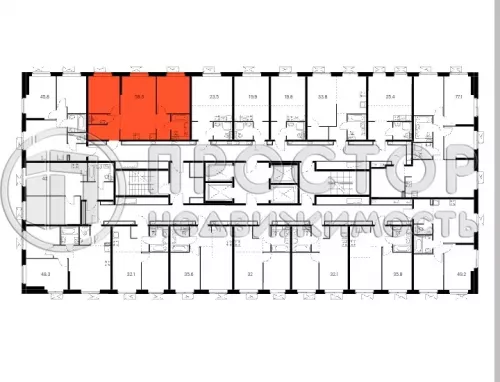2-комнатная квартира, 58.3 м² - фото 44