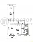 3-комнатная квартира, 56.7 м² - фото 133