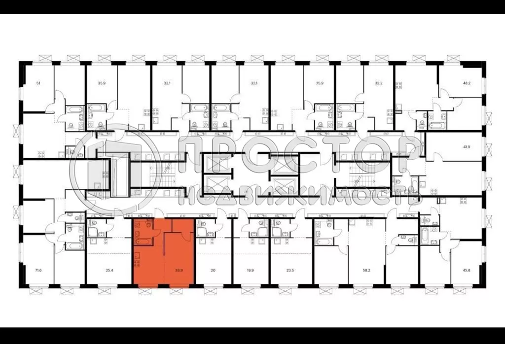 1-комнатная квартира, 34.5 м² - фото 7