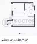 2-комнатная квартира, 38.74 м² - фото 22