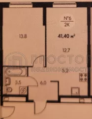 2-комнатная квартира, 41.4 м² - фото 12
