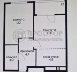 1-комнатная квартира, 36.7 м² - фото 117