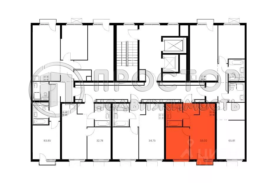 1-комнатная квартира, 33 м² - фото 4
