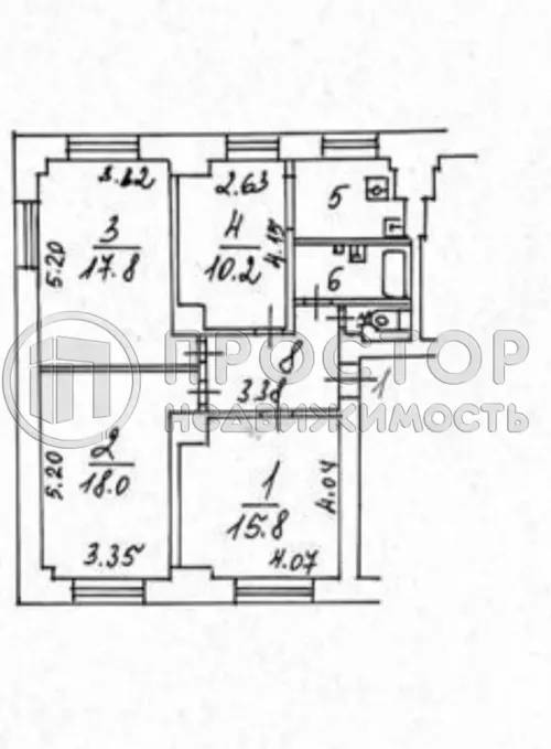 3-комнатная квартира, 80 м² - фото 33