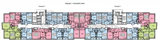 1-комнатная квартира, 42.8 м² - фото 62