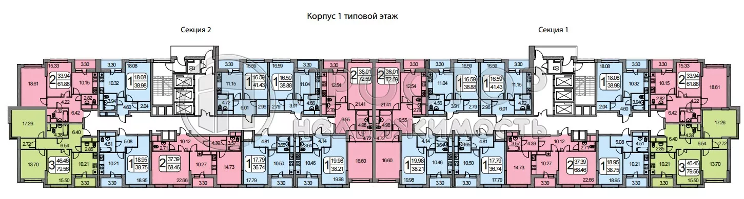1-комнатная квартира, 40 м² - фото 18
