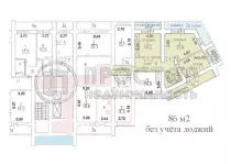 2-комнатная квартира, 86 м² - фото 19
