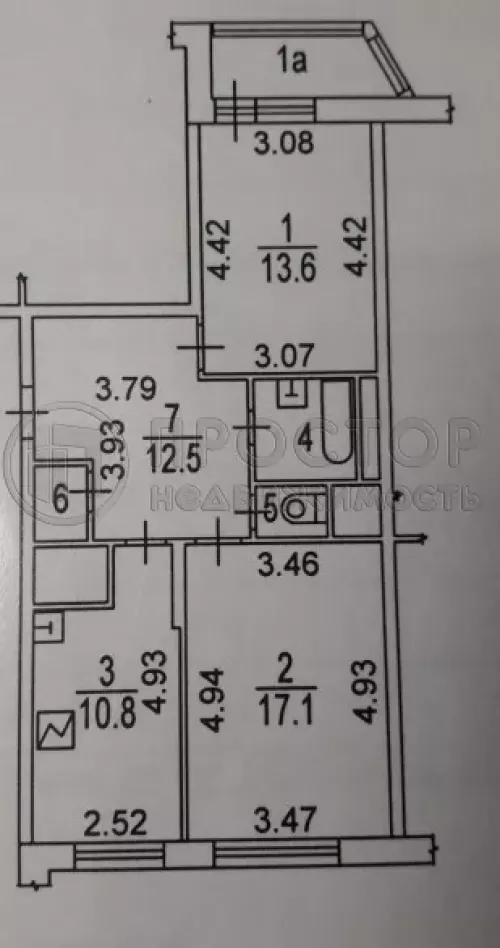 2-комнатная квартира, 59.4 м² - фото 11