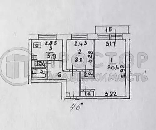 2-комнатная квартира, 45.5 м² - фото 27