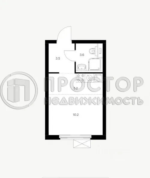 Студия, 22.5 м² - фото 6