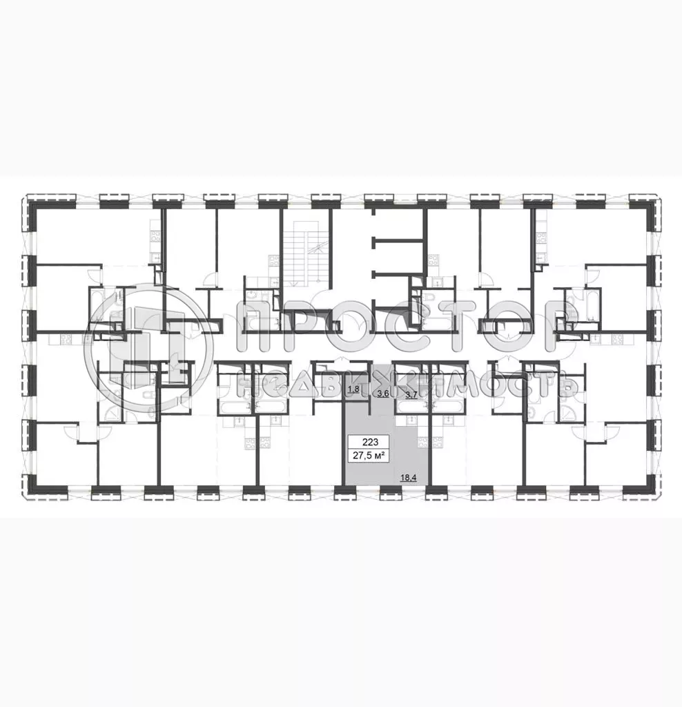 Студия, 27.5 м² - фото 31