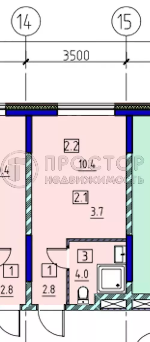 Студия, 20.9 м² - фото 9