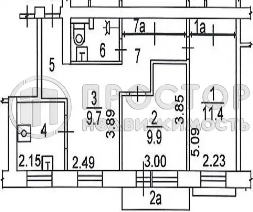 3-комнатная квартира, 52 м² - фото 25