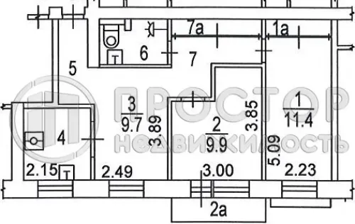 3-комнатная квартира, 52 м² - фото 29