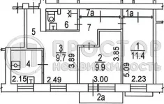 3-комнатная квартира, 52 м² - фото 57