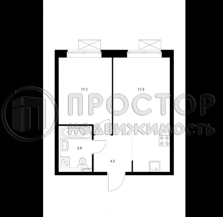 1-комнатная квартира, 36.6 м² - фото 2