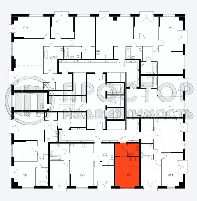 Студия, 23.5 м² - фото 6