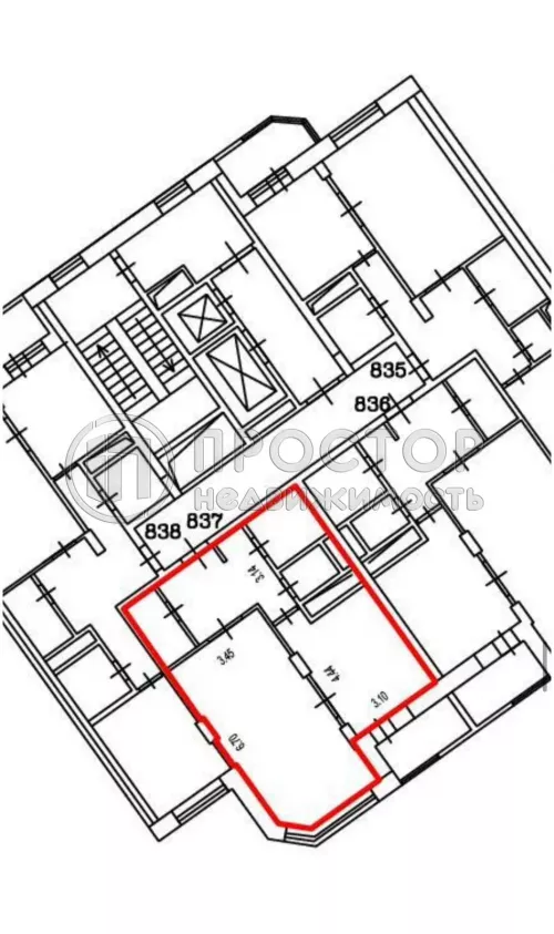 1-комнатная квартира, 51.3 м² - фото 14