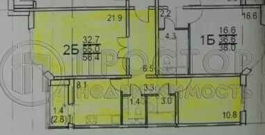 2-комнатная квартира, 55 м² - фото 12