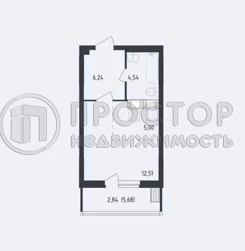 Студия, 31.13 м² - фото 15