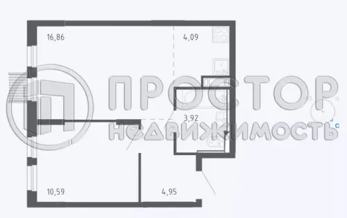 2-комнатная квартира, 40.41 м² - фото 7