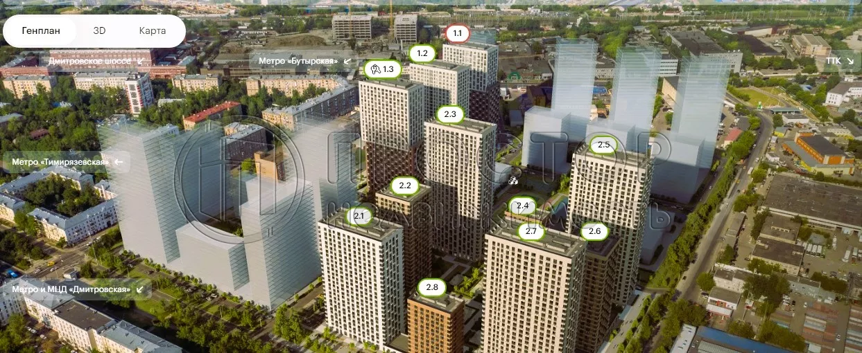 2-комнатная квартира, 57.1 м² - фото 3