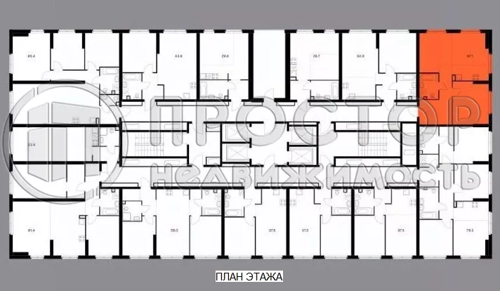 2-комнатная квартира, 57.1 м² - фото 6