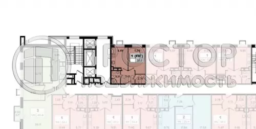1-комнатная квартира, 30.6 м² - фото 7