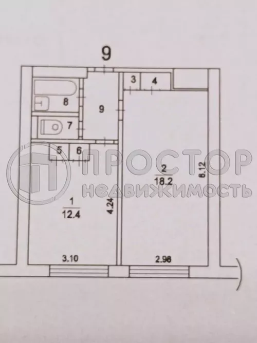 2-комнатная квартира, 39 м² - фото 24
