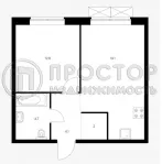 1-комнатная квартира, 42.5 м² - фото 5