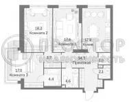 4-комнатная квартира, 101.6 м² - фото 9