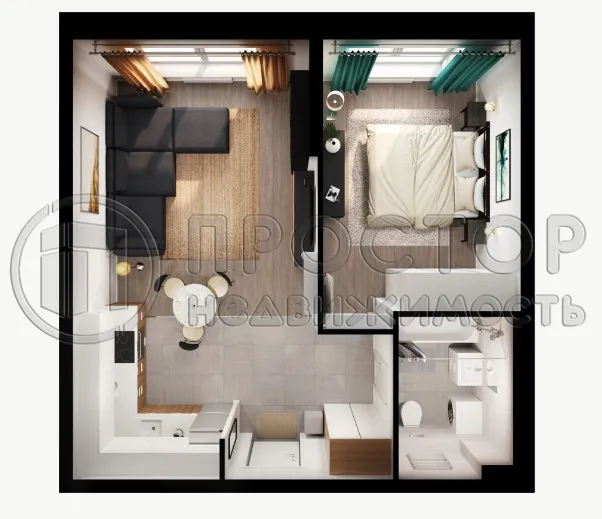 2-комнатная квартира, 45.8 м² - фото 6