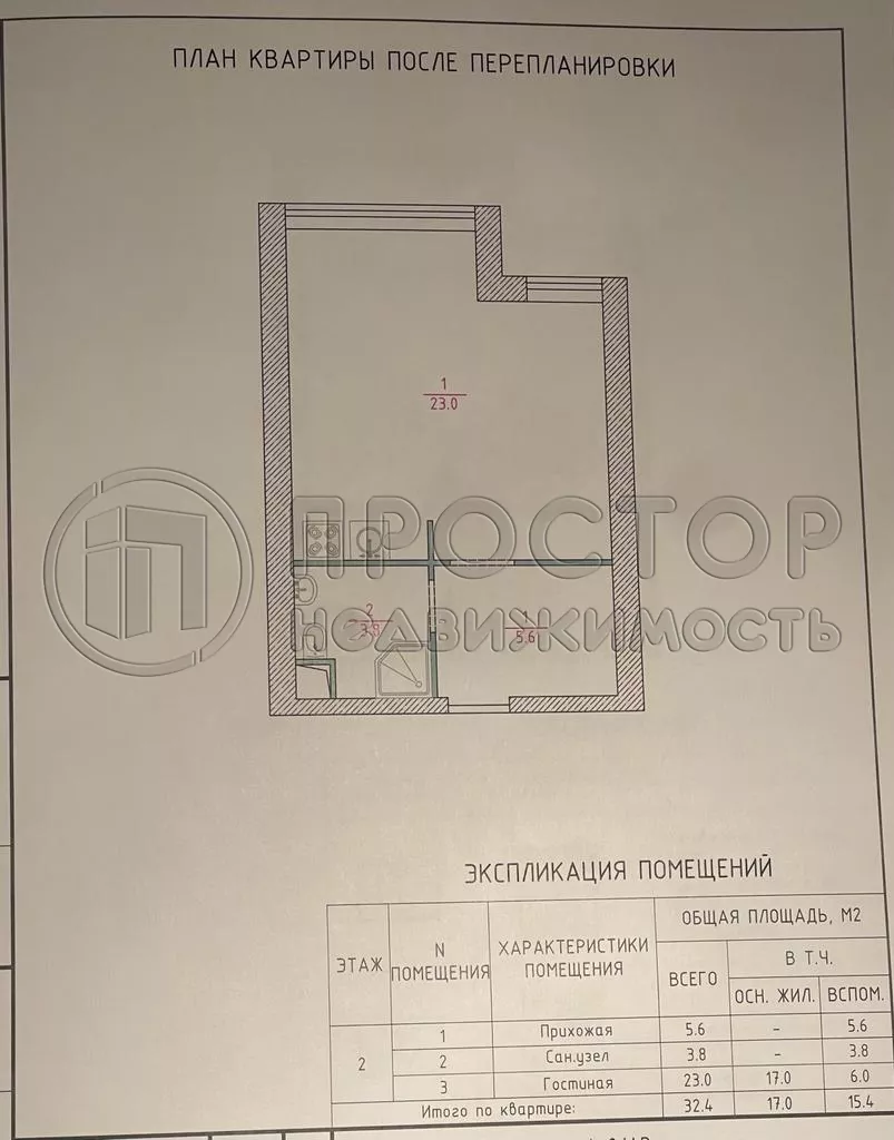 1-комнатная квартира, 35 м² - фото 7