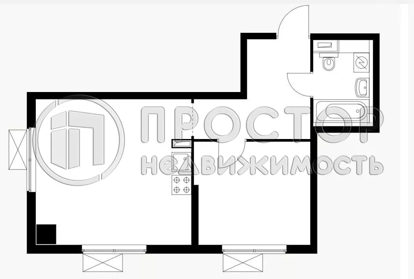 2-комнатная квартира, 43 м² - фото 5