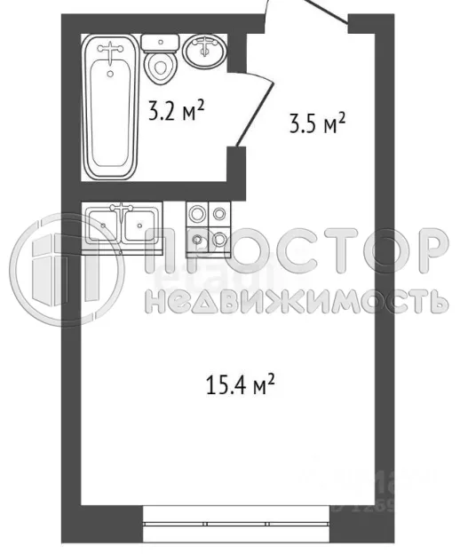 Студия, 22.4 м² - фото 10