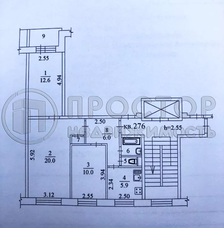 3-комнатная квартира, 60 м² - фото 10