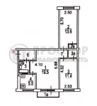 3-комнатная квартира, 59.6 м² - фото 23
