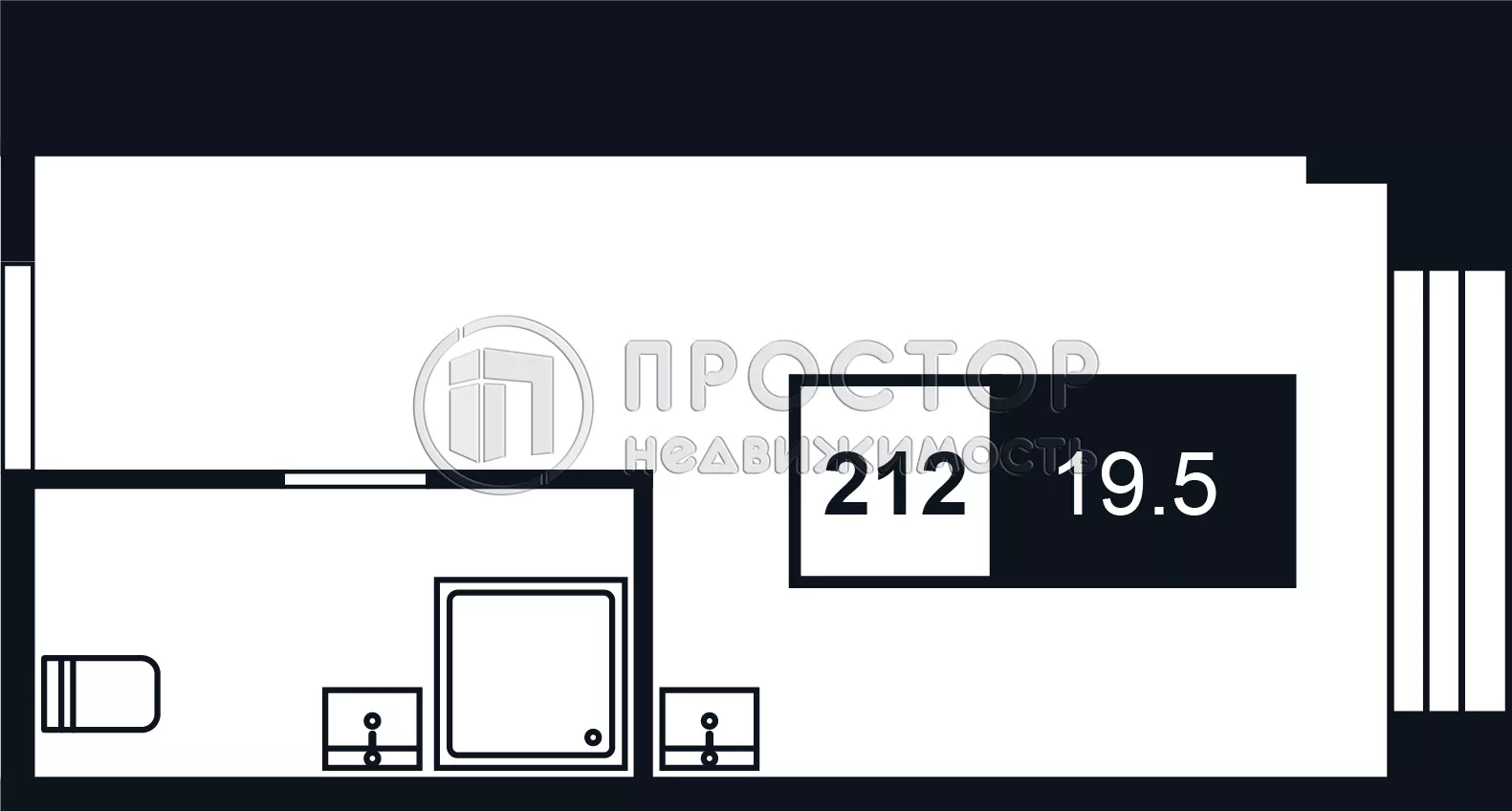 Студия, 19 м² - фото 12