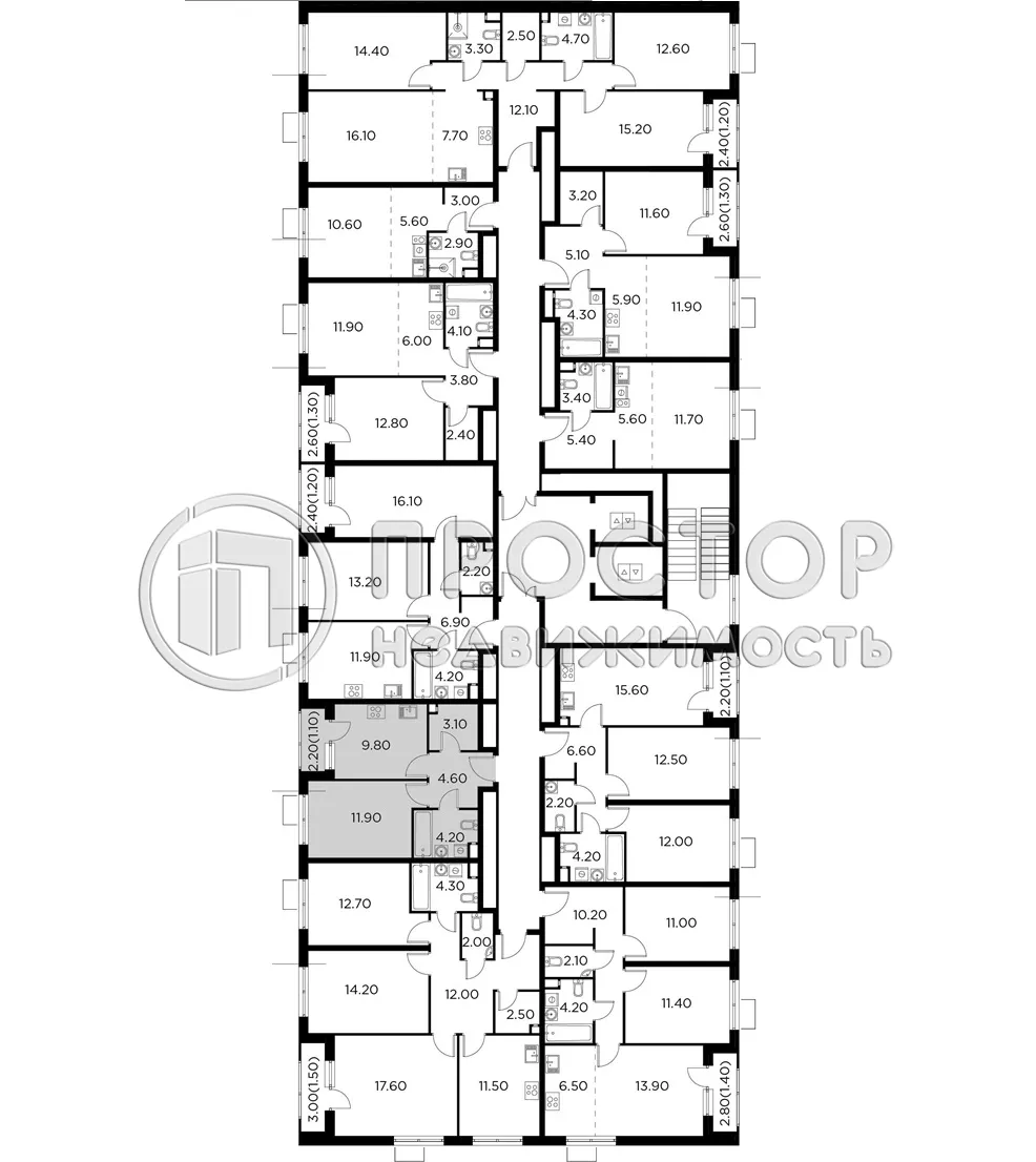 1-комнатная квартира, 34.7 м² - фото 3
