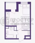 Студия, 34.5 м² - фото 4