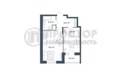 1-комнатная квартира, 40.9 м² - фото 15