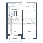1-комнатная квартира, 38.82 м² - фото 23