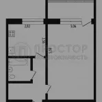 1-комнатная квартира, 32 м² - фото 18