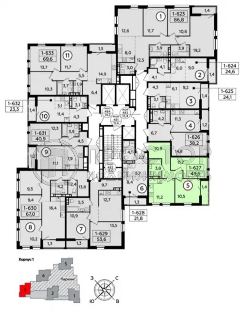 2-комнатная квартира, 50.3 м² - фото 13