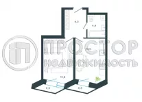 1-комнатная квартира, 39.5 м² - фото 3