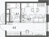 Студия, 28.8 м² - фото 13