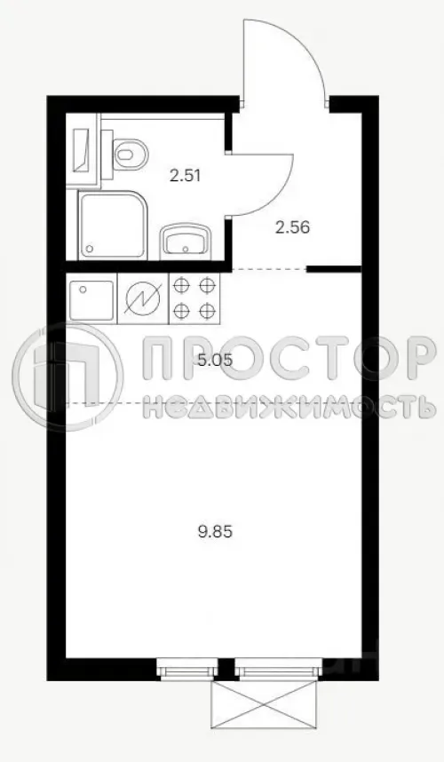 Студия, 20.1 м² - фото 4