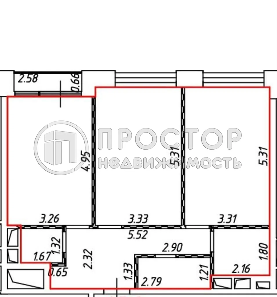 1-комнатная квартира, 70.4 м² - фото 18
