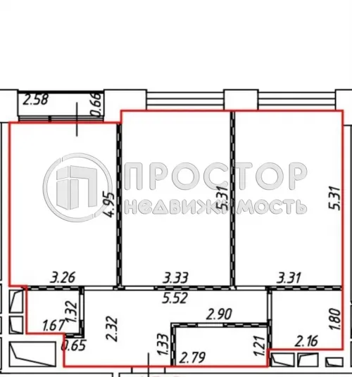 1-комнатная квартира, 70.4 м² - фото 18