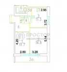 2-комнатная квартира, 51.2 м² - фото 26